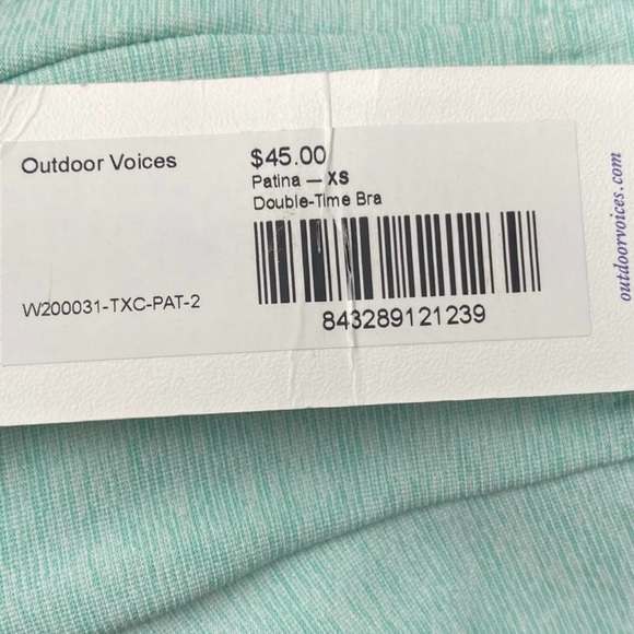 Outdoor Voices Double Time Bra In Patina Size XSmall - Picture 3 of 7